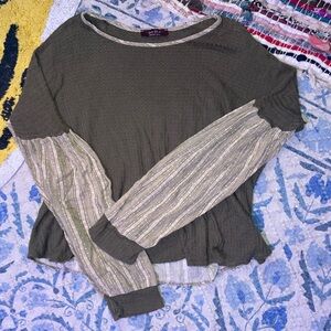 Laine Street boutique waffle knit patterned long sleeve